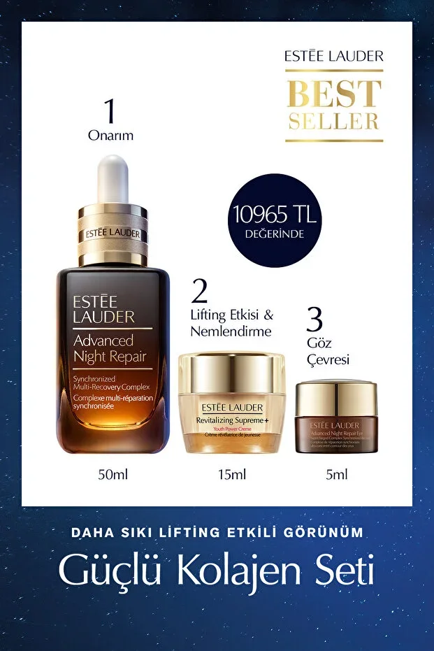 Skincare Set - Advanced Night Repair Serum 50ml Eye Cream 5ml Supreme Soft Moisturizer 15ml
