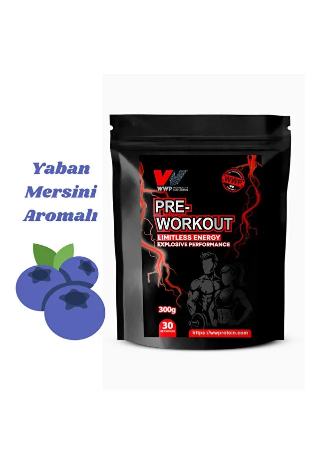 Pre-Workout Limitless Energy, Unlimited Energy & - 300g – Blueberry Flavored