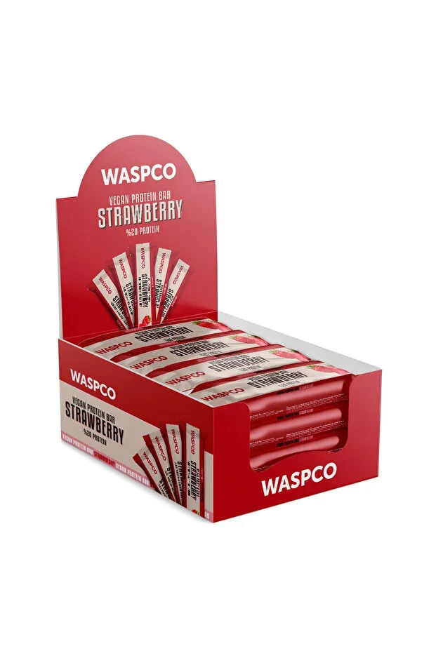 Strawberry Vegan Protein Bar 40g X 12 Pcs