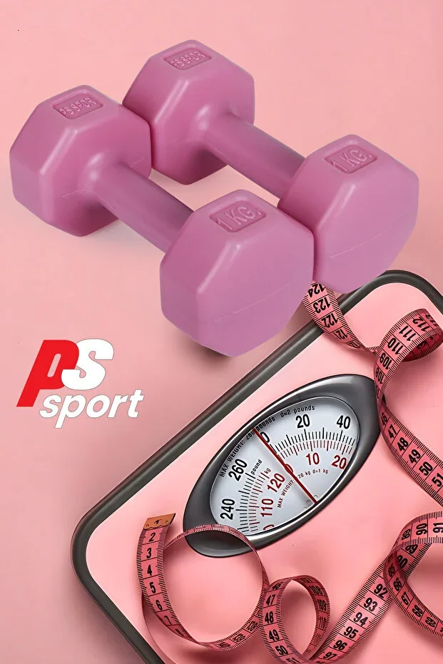 PS SPORT 2 X 1 KG DUMBBELL PINK (MADE OF SPECIAL PLASTIC)