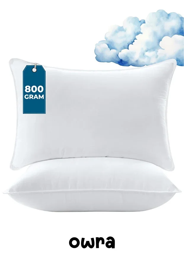 800 Gram Filled Soft Silicone Fiber Pillow Washable Breathable – Comfortable Sleep