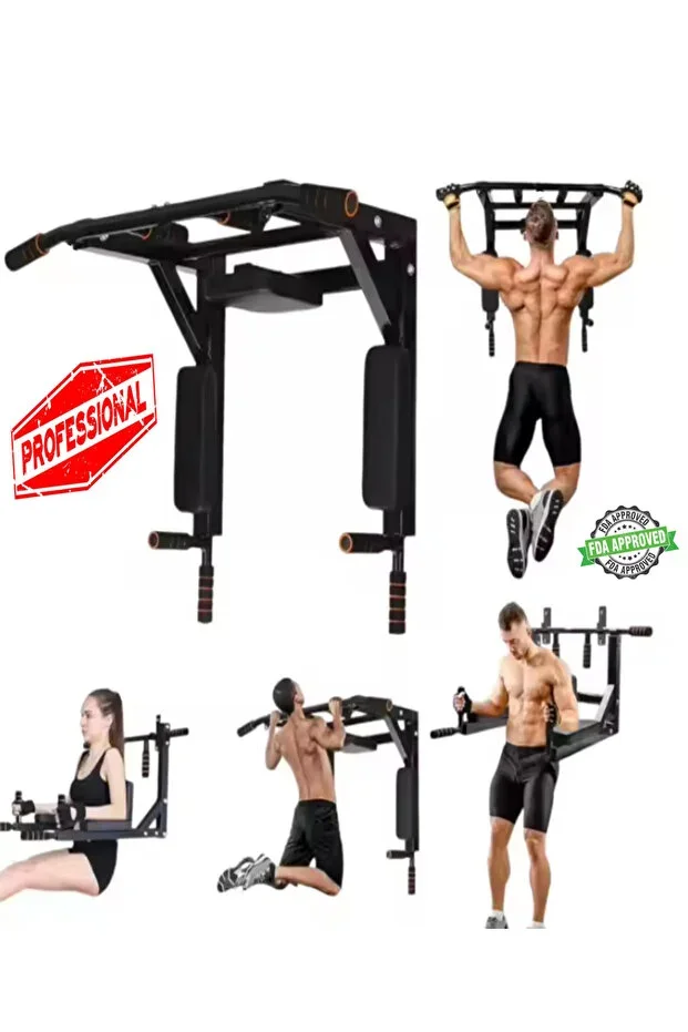 3in1 Large Wall Mounted Pull-up Dip Biceps Exercise Barfix Machine Fitness Bar